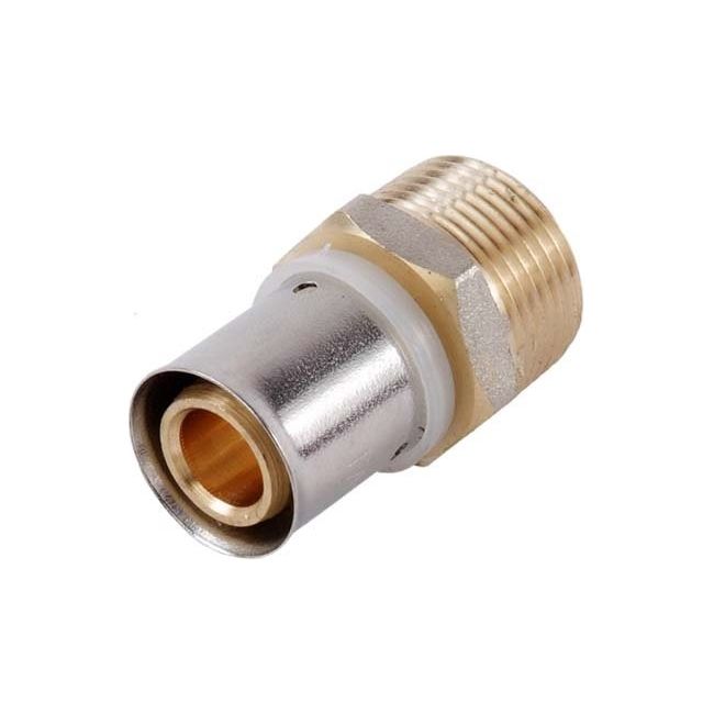 Złączka prosta zaprasowywana Idmar Group gwint zewnętrzny 3/4" x 20 x 2 mm