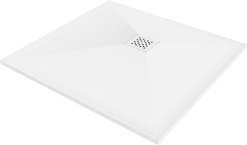 Brodzik kwadratowy Mexen Stone+ biały 80x80 cm 44108080-W 1 szt.