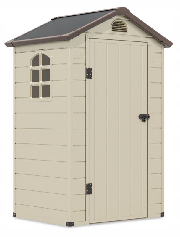 Domek Ogrodowy Narzędziowy na Narzędzia Szopa VERMONT 134x104cm Schowek Beż 1 szt