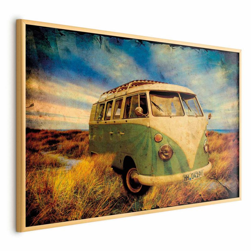 Plakat Artgeist Retro bus 30x21 cm z ramą złotą 1 szt