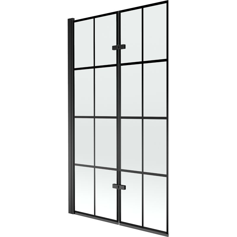 Parawan nawannowy 2-skrzydłowy Mexen Castor czarny wzór 100x150 cm 1 szt.