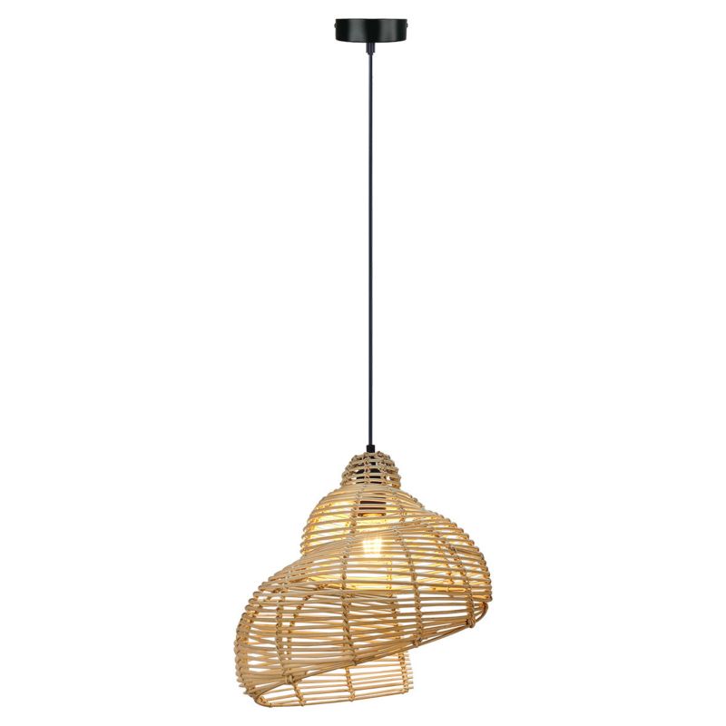 Rattanowa lampa wisząca Light Prestige Shella 40 cm naturalna 1 x E27 1 szt.