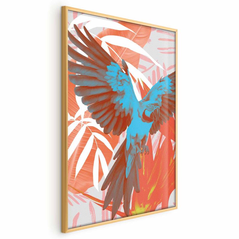 Plakat Artgeist Egzotyczne skrzydła 21x30 cm z ramą złotą 1 szt