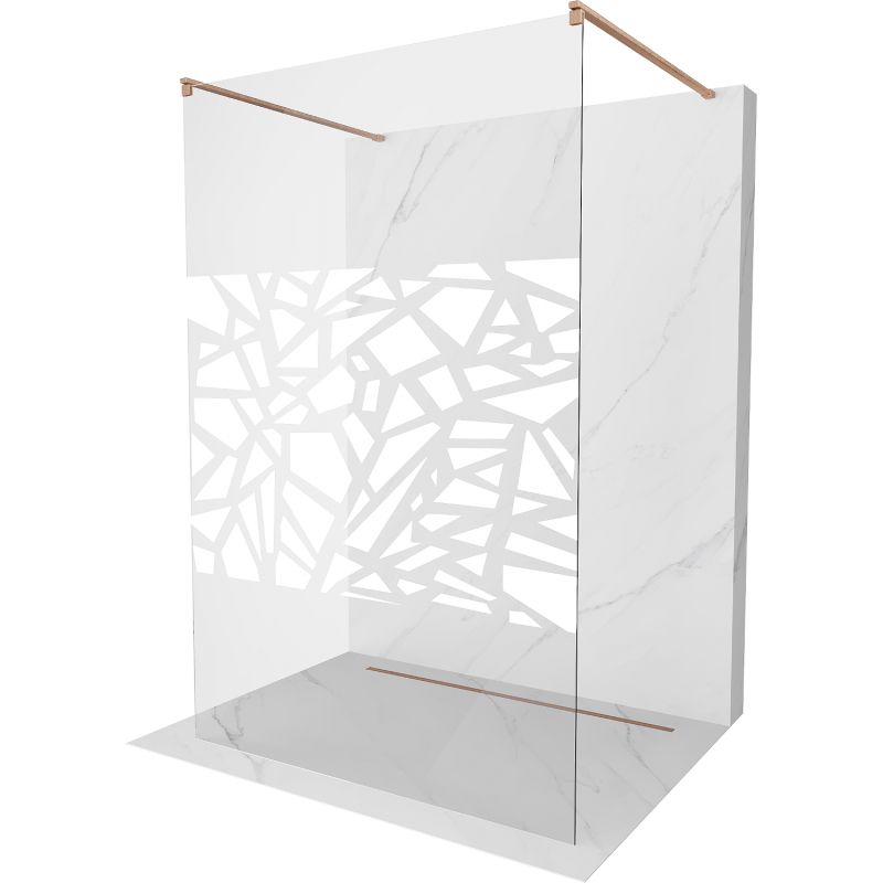 Ścianka prysznicowa Mexen Kioto biały wzór 100x200 cm 800-100-002-65-85 1 szt.