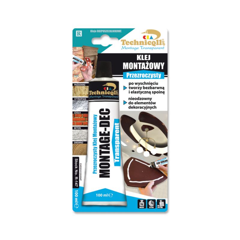 Klej Technicqll montażowy przezroczysty 100 ml