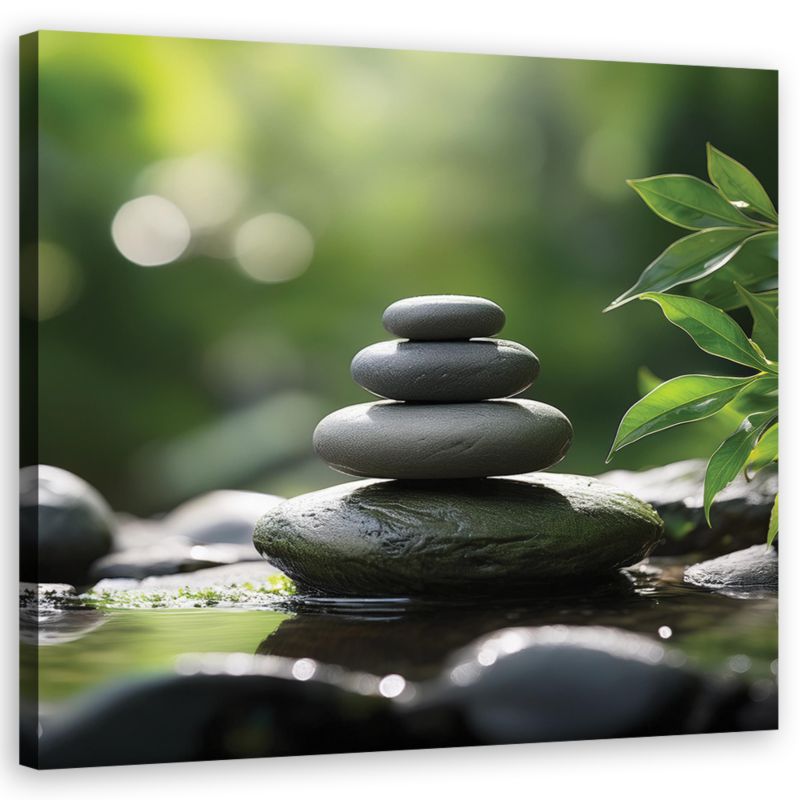 Obraz do salonu sypialni Feeby Kamienie Natura Zen 30x30 cm 1szt
