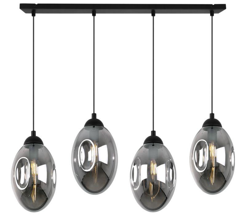 Lampa sufitowa wisząca Light Home LH Vigo 4x E14 60W czarny 1szt.