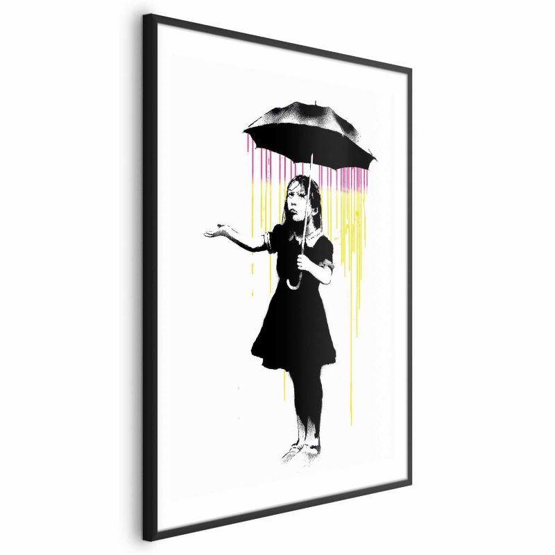 Plakat Artgeist Dziewczynka z parasolką 40x60 cm z ramą czarną 1 szt