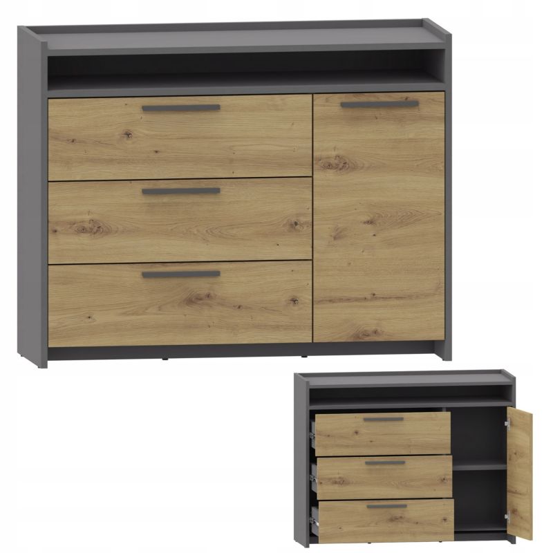 Komoda Matkam szafka ALTIVO COM 100 1D3SWO artisan-antracyt 1 szt.