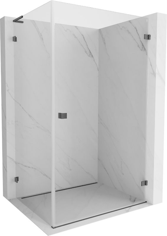 Kabina prysznicowa Mexen Lunar-B L transparent gun gray 100x90 cm 1 szt.