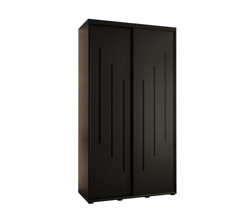 Szafa przesuwna Abiks DAVOS 8 wysoka szer.140cm gł.60cm czarny/czarny/czarny 1szt.
