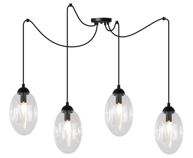 Lampa sufitowa wisząca Light Home LH Vigo Spider 4x E14 60W transparentny 1szt.