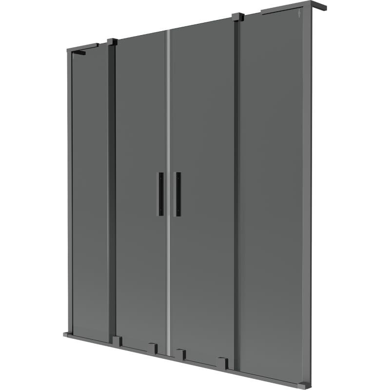 Parawan nawannowy 2-skrzydłowy Mexen Velar L grafit gun metal 140x150 cm 1 szt.
