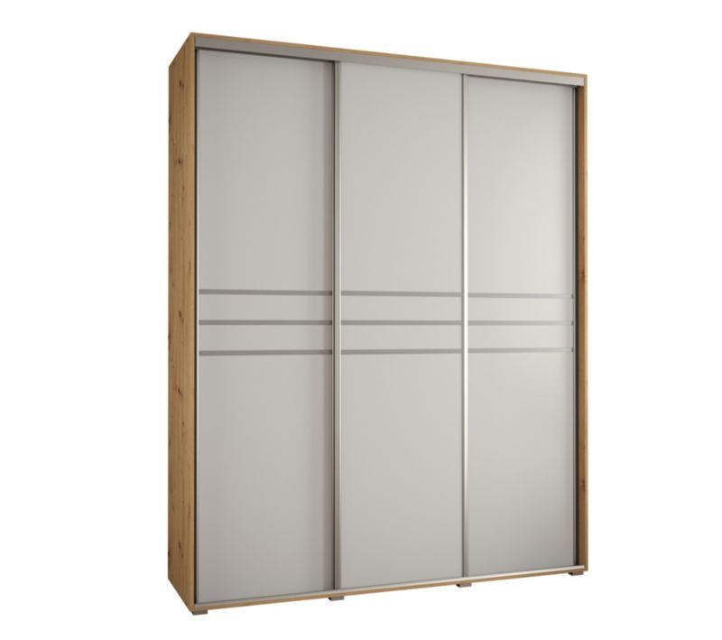Szafa przesuwna Abiks DAVOS 10 wysoka szer.200cm artisan/biały/srebrny 1szt.