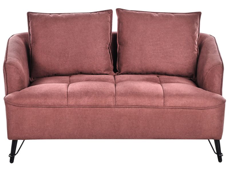 Sofa 2-osobowa burgundowa Hobro 1 szt.