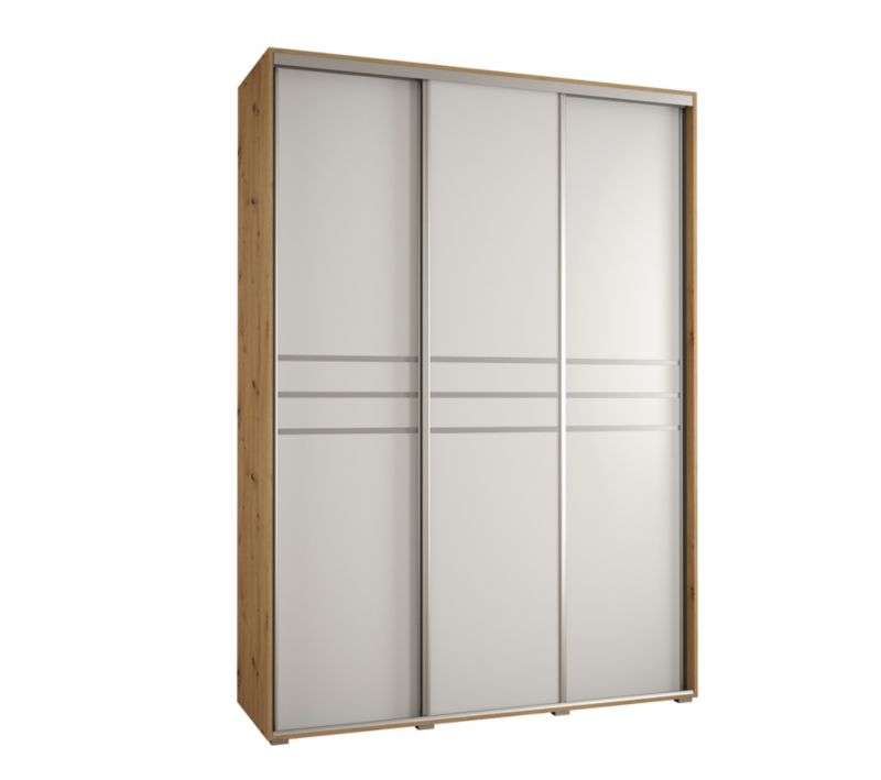 Szafa przesuwna Abiks DAVOS 10 wysoka szer.180cm artisan/biały/srebrny 1szt.