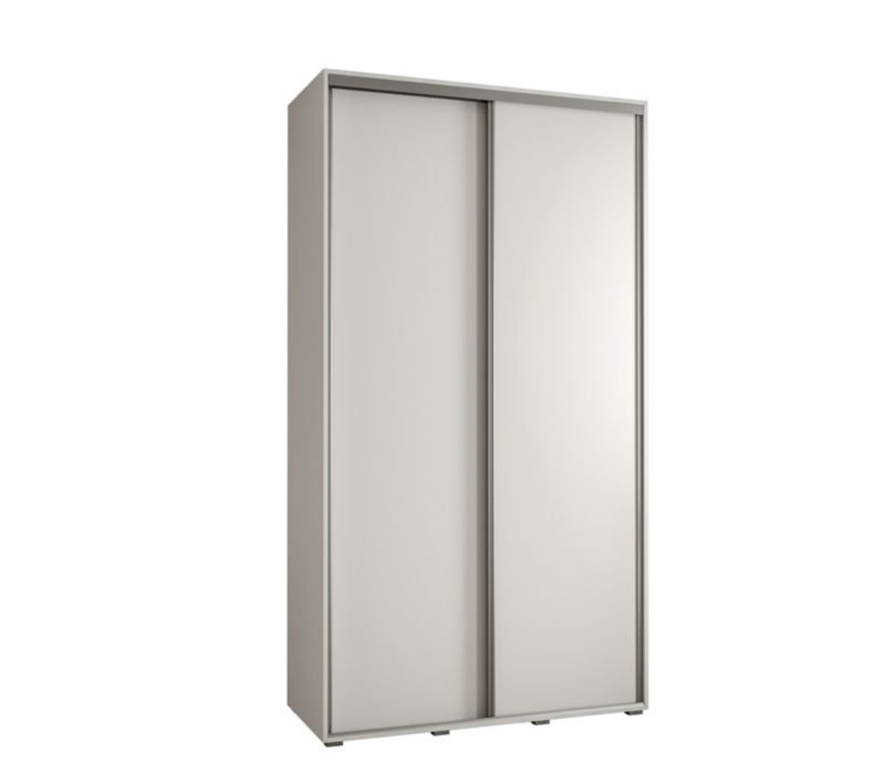 Szafa przesuwna Abiks DAVOS 1 wysoka szer.140cm biały/biały/srebrny 1szt.