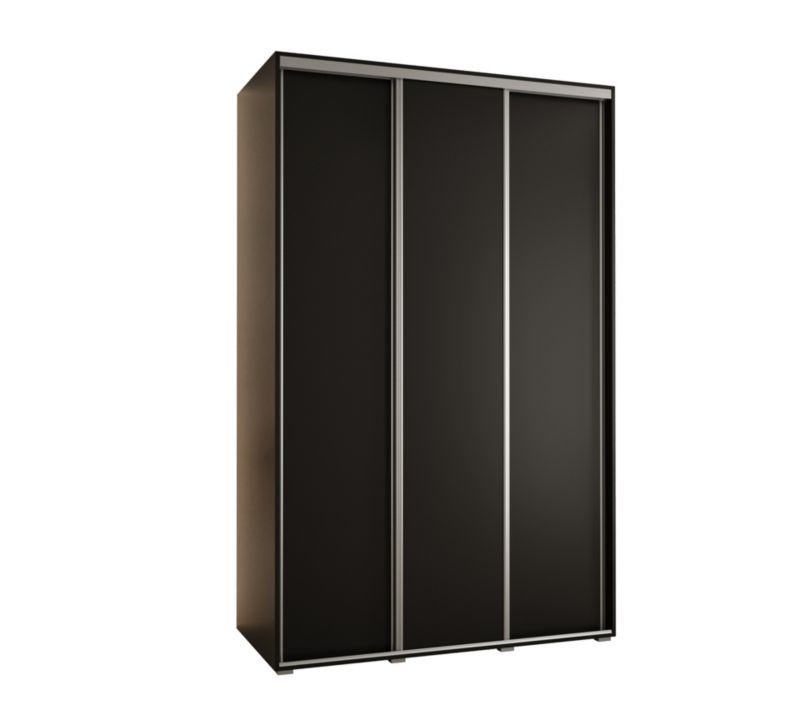 Szafa przesuwna Abiks DAVOS 1 wysoka szer.150cm czarny/czarny/srebrny 1szt.