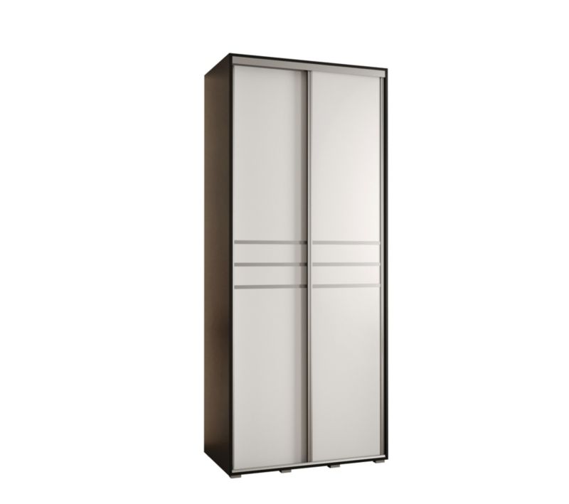 Szafa przesuwna Abiks DAVOS 10 wysoka szer.110cm czarny/biały/srebrny 1szt.