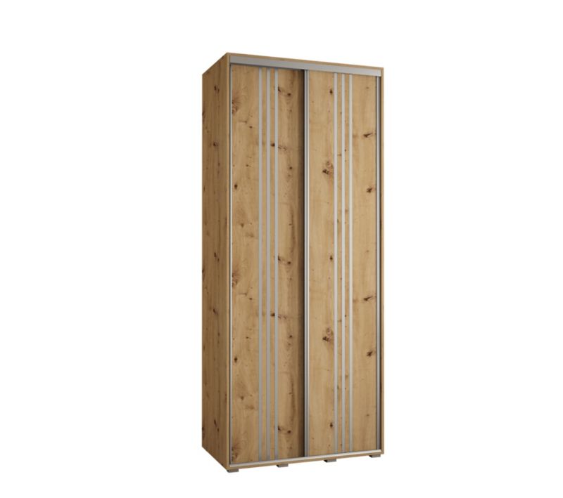 Szafa przesuwna Abiks DAVOS 6 wysoka szer.100cm gł.60cm artisan/artisan/srebrny 1szt.