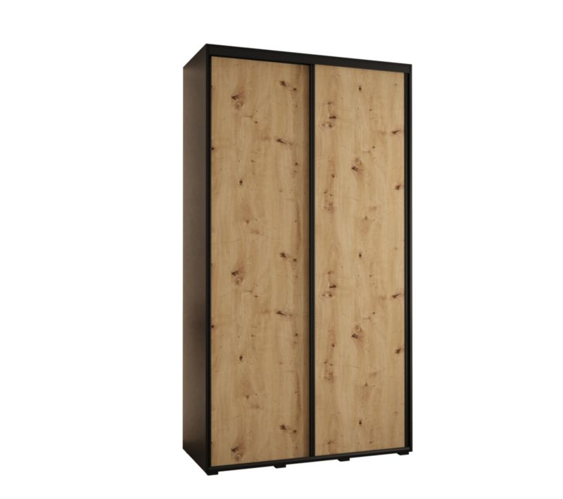 Szafa przesuwna Abiks DAVOS 1 wysoka szer.130cm czarny/artisan/czarny 1szt.