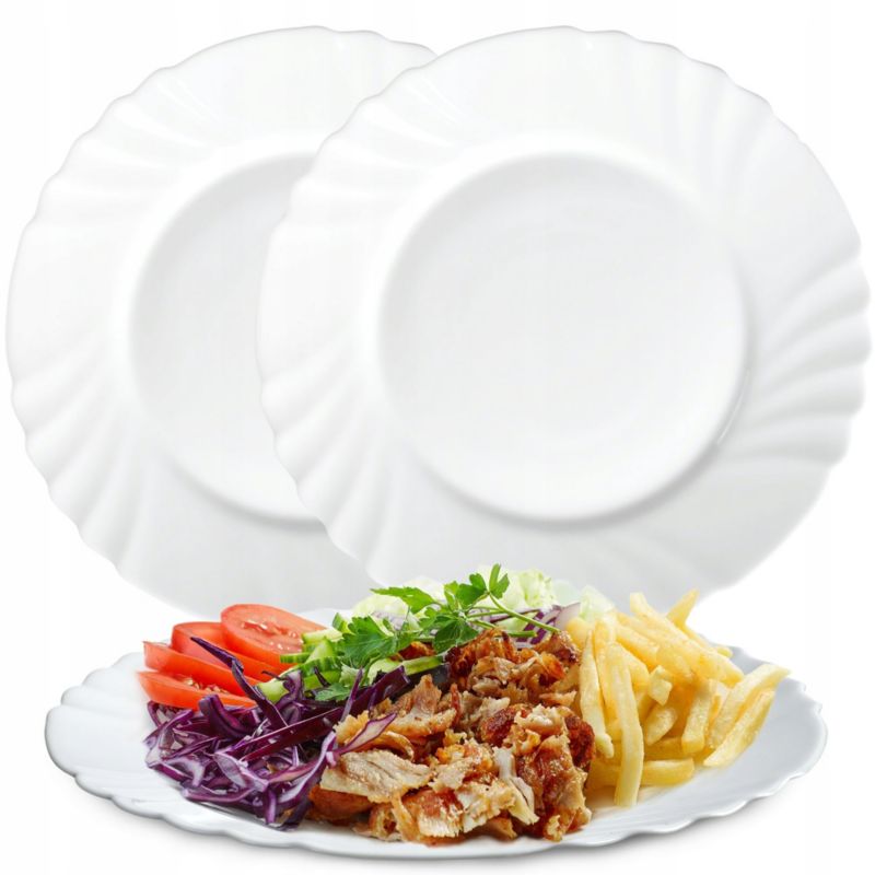 Talerz Obiadowy KADAX Płaski Płytki szkło Hartowane 25cm 1 szt.
