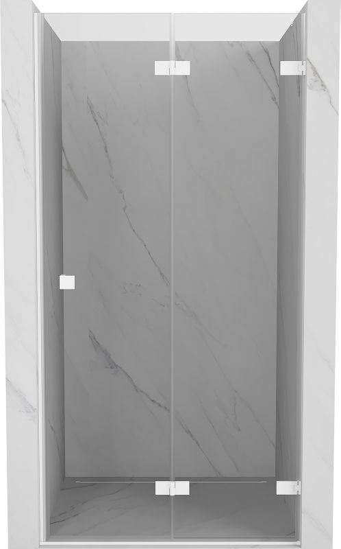 Drzwi prysznicowe składane Mexen Lunar-F białe 90 cm 1 szt.