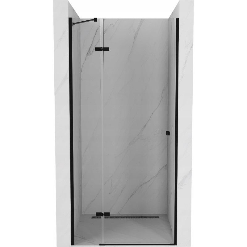 Drzwi prysznicowe uchylne Mexen Roma czarne transparentne 90x190 cm 1 szt.