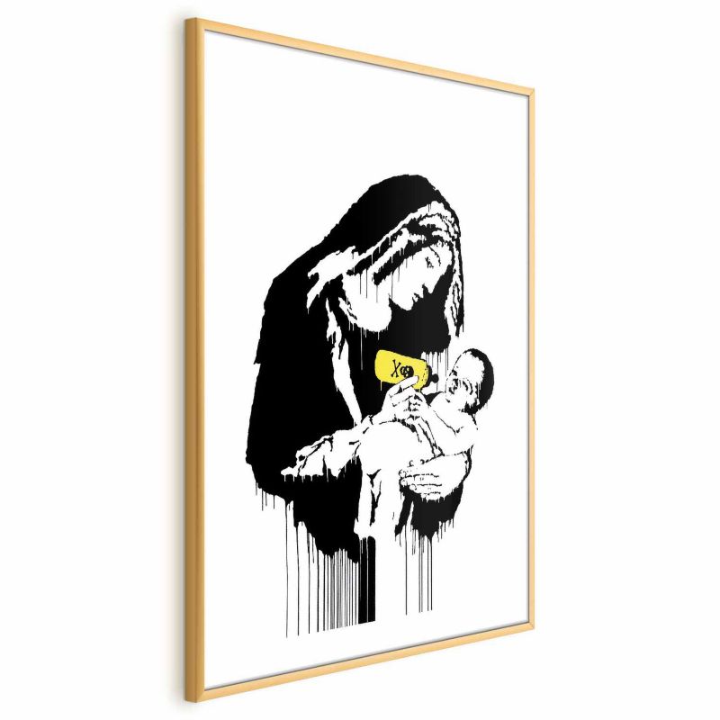 Plakat Artgeist Karmiąca matka 40x60 cm z ramą złotą 1 szt