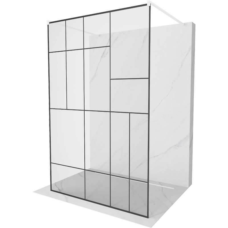 Ścianka prysznicowa Mexen Kioto czarny wzór 100x200 cm 800-100-002-20-78 1 szt.