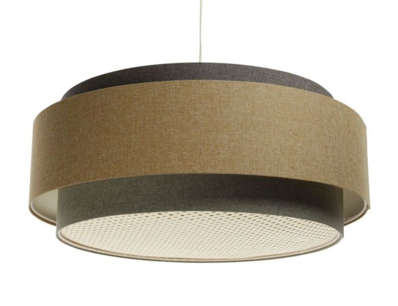 Lampa Bps Koncept wisząca ERUTAN DUDU RATTAN szara/beżowa 1 szt
