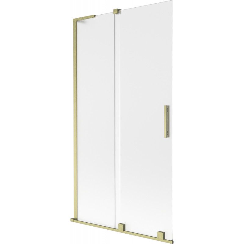 Parawan nawannowy rozsuwany Mexen Velar L złoty szczotkowany 100 x 150 cm 1 szt.