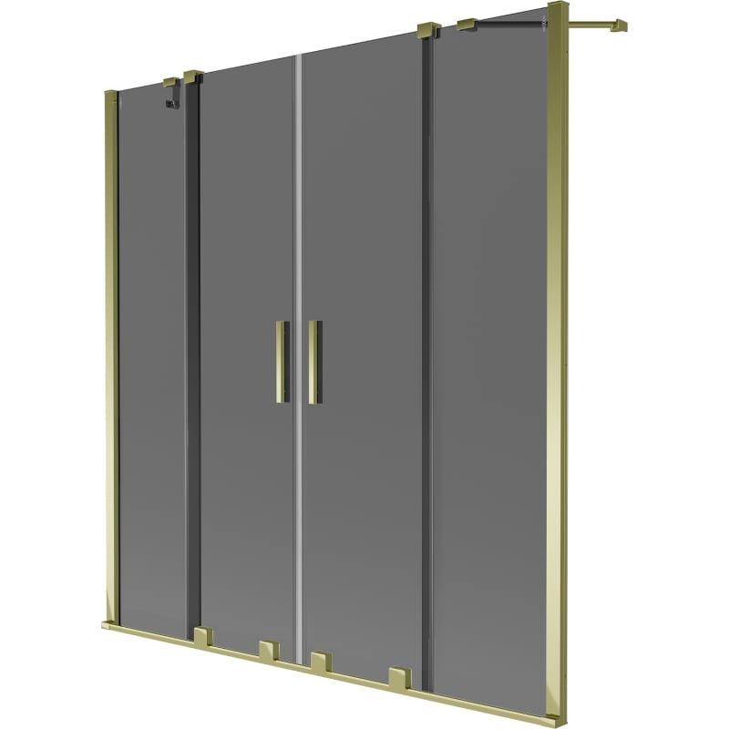 Parawan nawannowy rozsuwany Mexen Velar grafit 150x150 cm 1 szt.