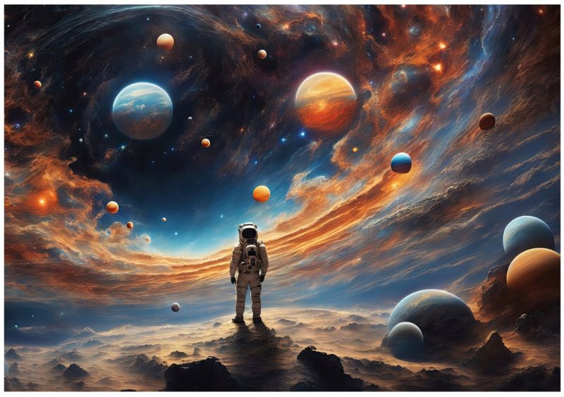 Fototapeta Na Flizelinie WALLARENA 400x280 cm Tapeta Dla Dzieci Kosmos 1 szt.