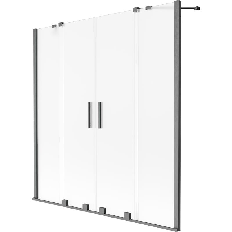 Parawan nawannowy 2-skrzydłowy Mexen Velar gun gray 160x150 cm 1 szt.