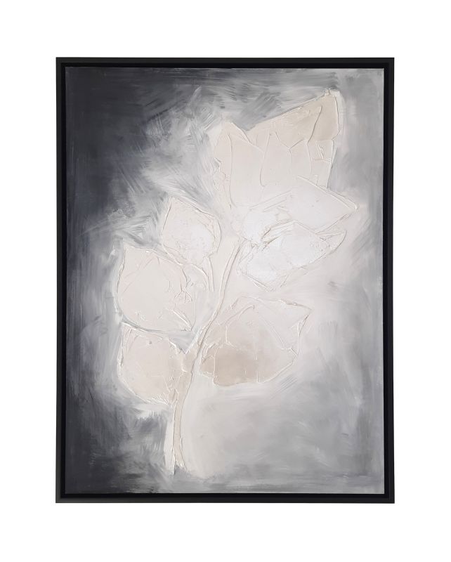 Obraz na płótnie Motyw roślinny ręcznie malowany 60x80cm oprawiony w ramę Frames Factory 1szt.