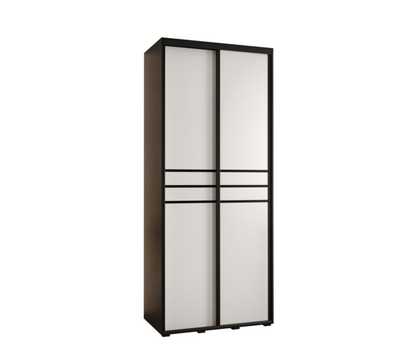 Szafa przesuwna Abiks DAVOS 10 wysoka szer.110cm czarny/biały/czarny 1szt.