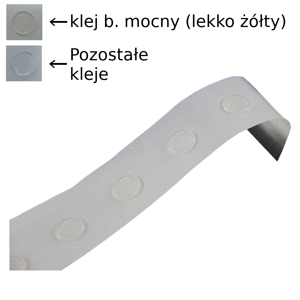 Kropki Klejowe / Glue Dots - Średnica 9mm Mocno Lepka 100 - Opakowania.Online
