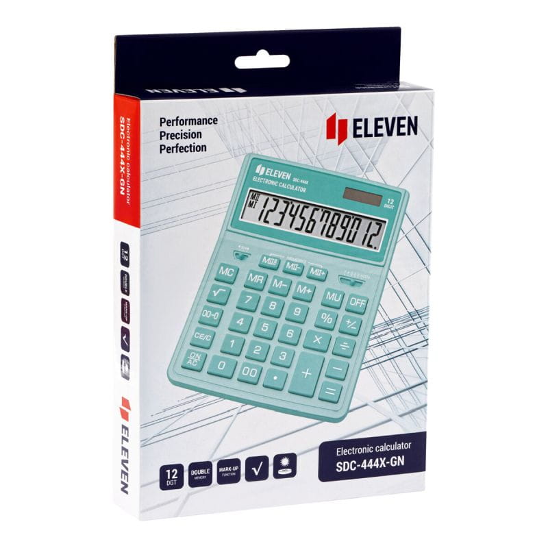 Eleven kalkulator biurowy SDC444XRGNE - zielony