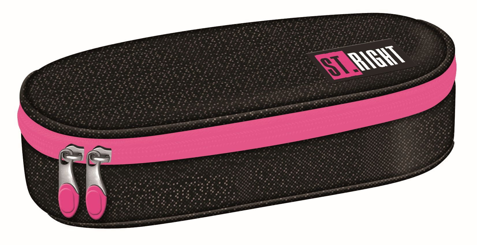 PIÓRNIK SASZETKA USZTYWNIONA Z WEWNĘTRZNĄ KLAPKĄ PC-01 BLACK GLITTER m
