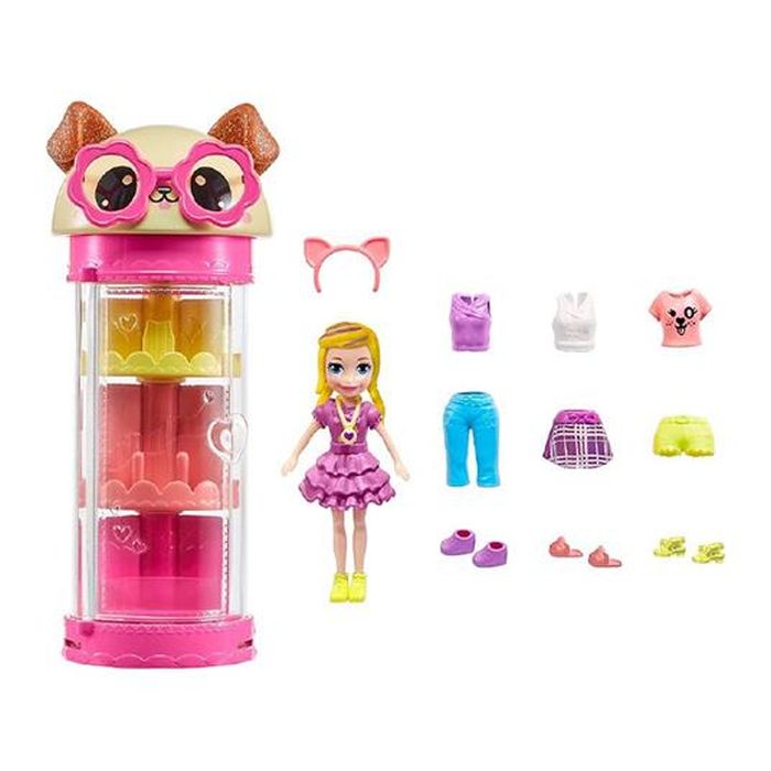 Polly Pocket Zestaw Laleczka z Karuzelką i Ubrankami mix wzorów