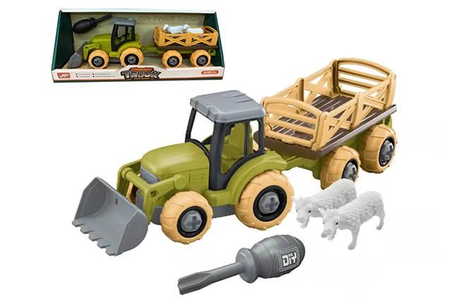 TRAKTOR Z PRZYCZEPĄ DO SKRĘCANIA