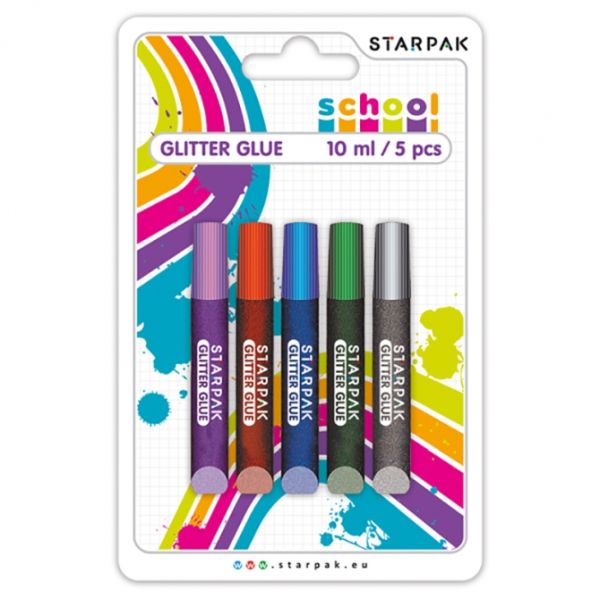 Klej 10ml brokatowy 5 sztuk