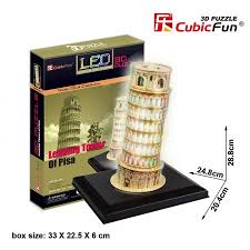 PUZZLE 3D LED KRZYWA WIEŻA W PIZIE