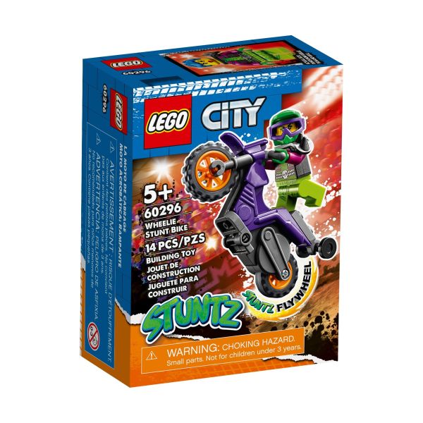 LEGO City Stuntz Wheelie na motocyklu kaskaderskim 60296