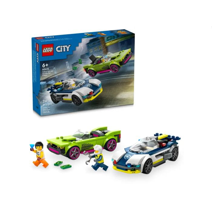 Klocki LEGO City 60415 Pościg radiowozu za muscle carem
