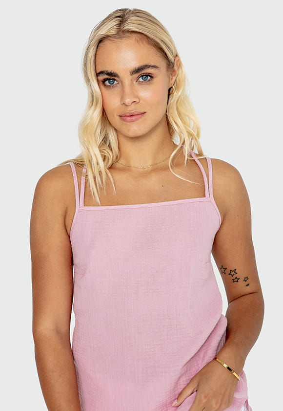 TOP MARY in Musselin - rosa