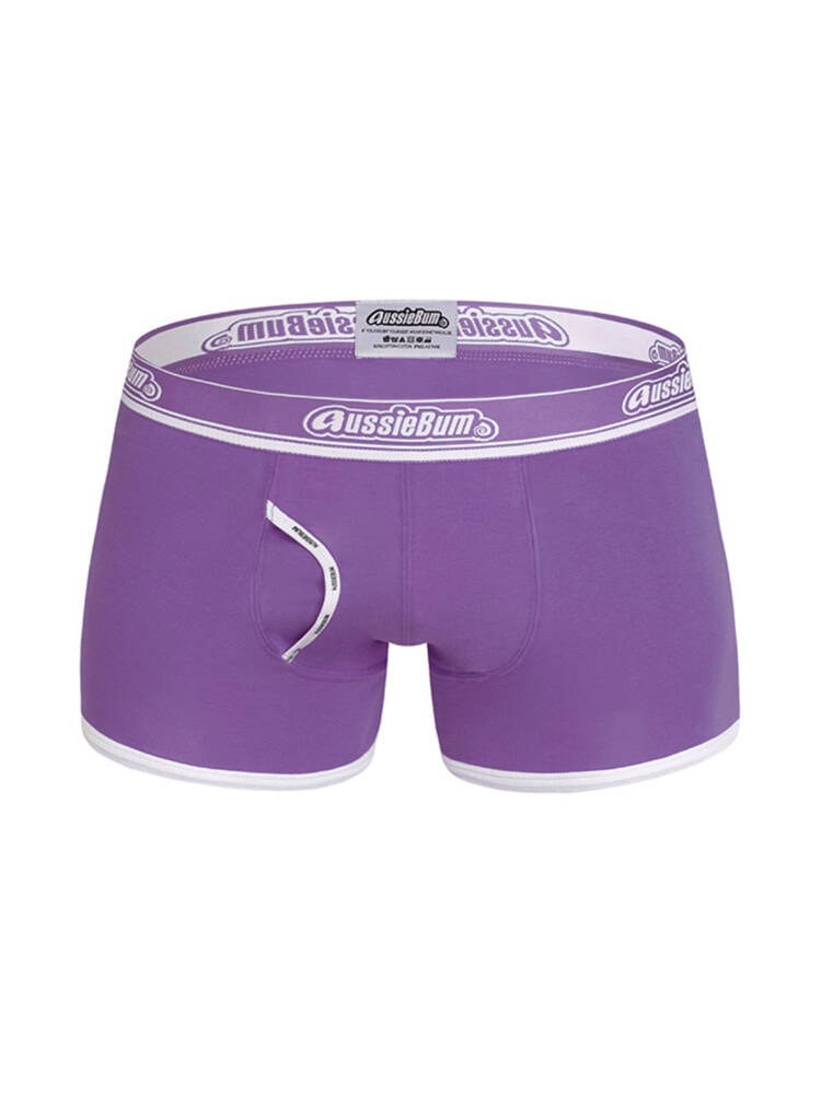 Gładkie bokserki męskie | Fioletowe | CottonCandy Purple | AussieBum