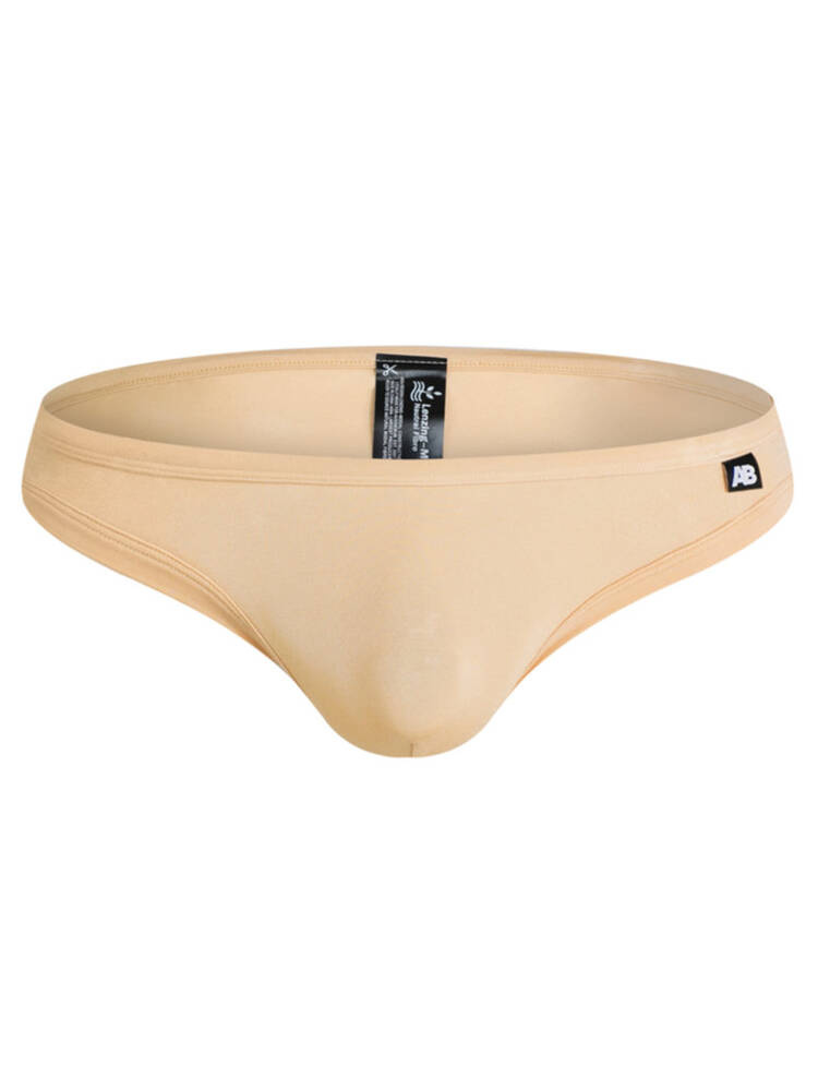 Gładkie przylegające slipy męskie | Beżowe | Slick Nude | AussieBum