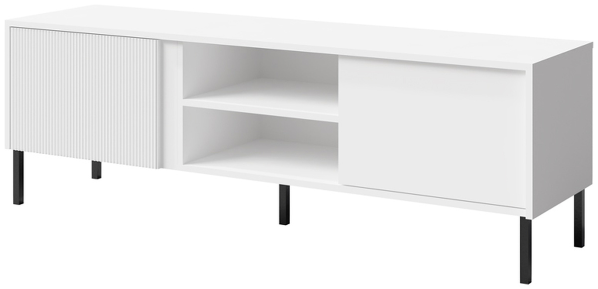 Biała szafka RTV 150 cm nowoczesna do salonu MALEZJA